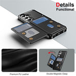 For Samsung Galaxy A27 5G Case Card Slot Kickstand Leather + TPU Reinforced Corner Phone Cover