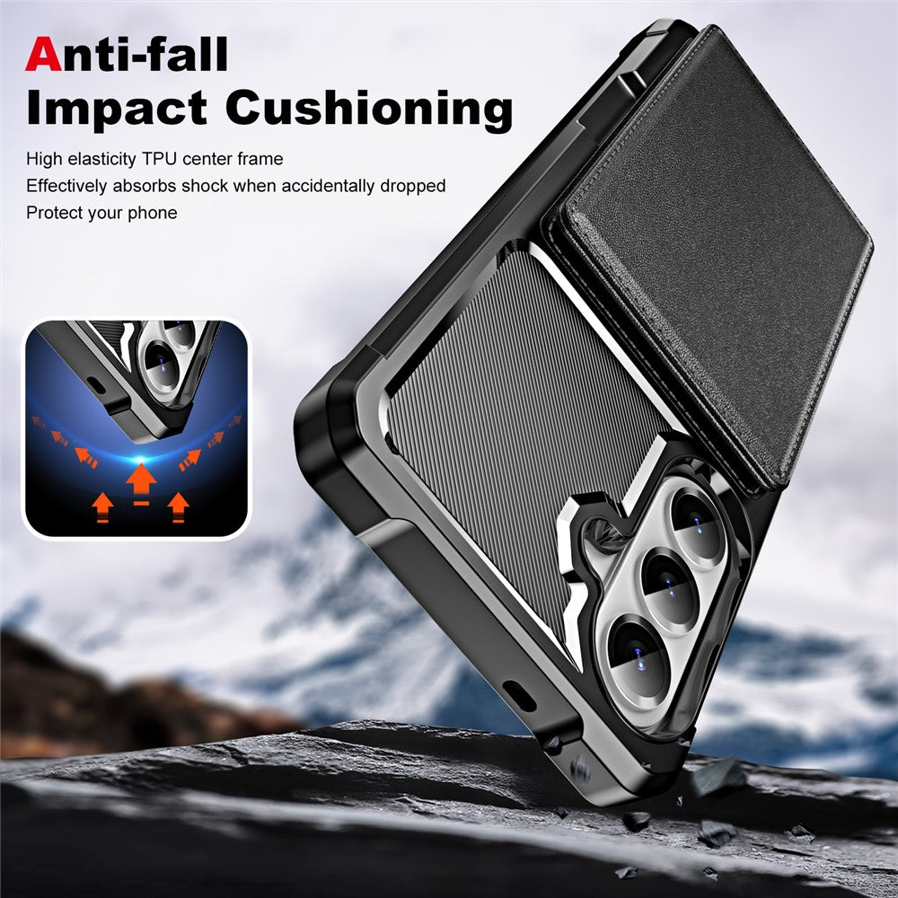 For Samsung Galaxy A27 5G Case Card Slot Kickstand Leather + TPU Reinforced Corner Phone Cover