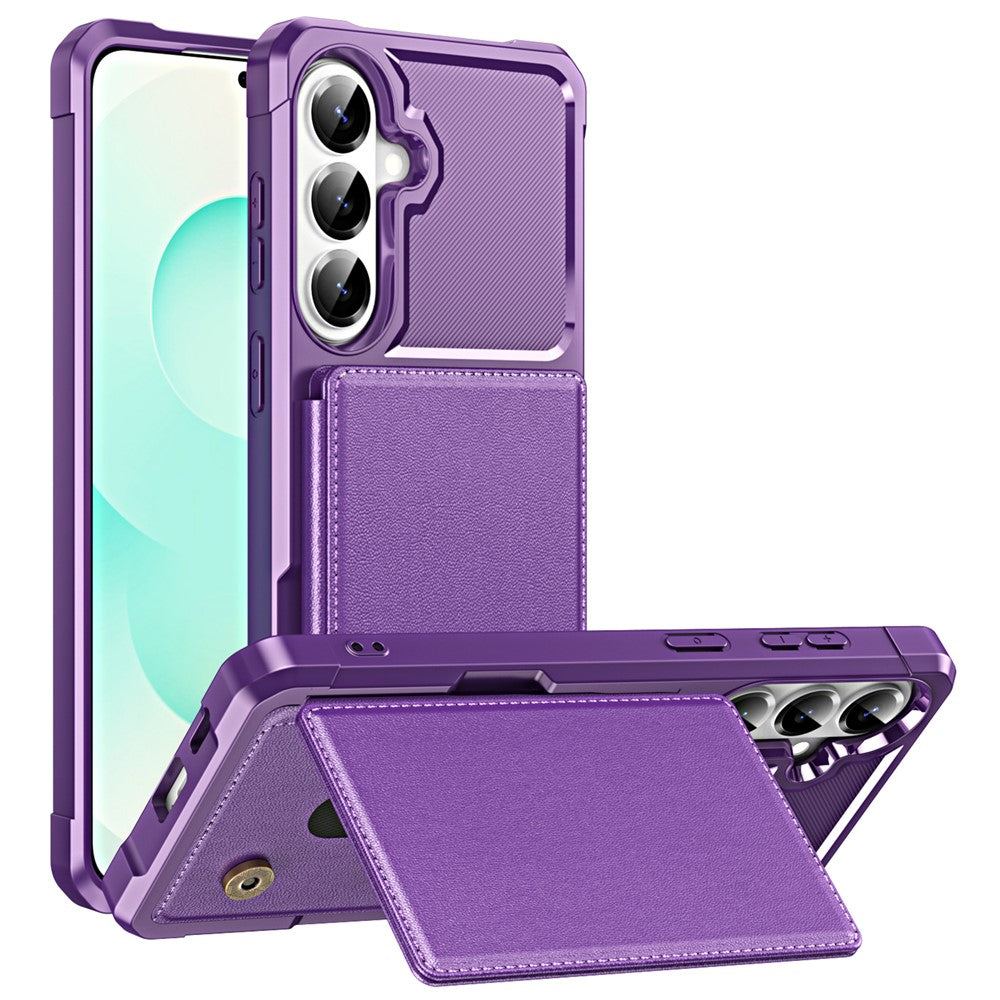 For Samsung Galaxy A27 5G Case Card Slot Kickstand Leather + TPU Reinforced Corner Phone Cover