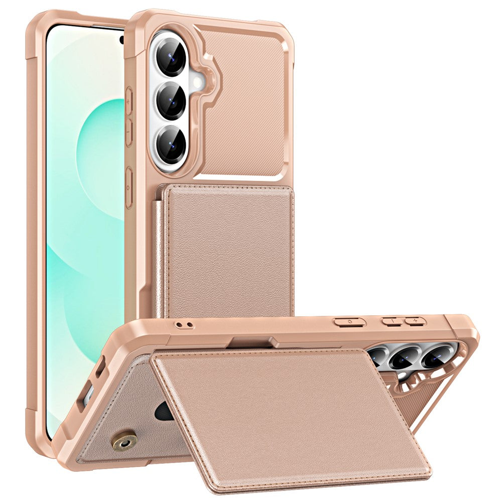 For Samsung Galaxy A27 5G Case Card Slot Kickstand Leather + TPU Reinforced Corner Phone Cover