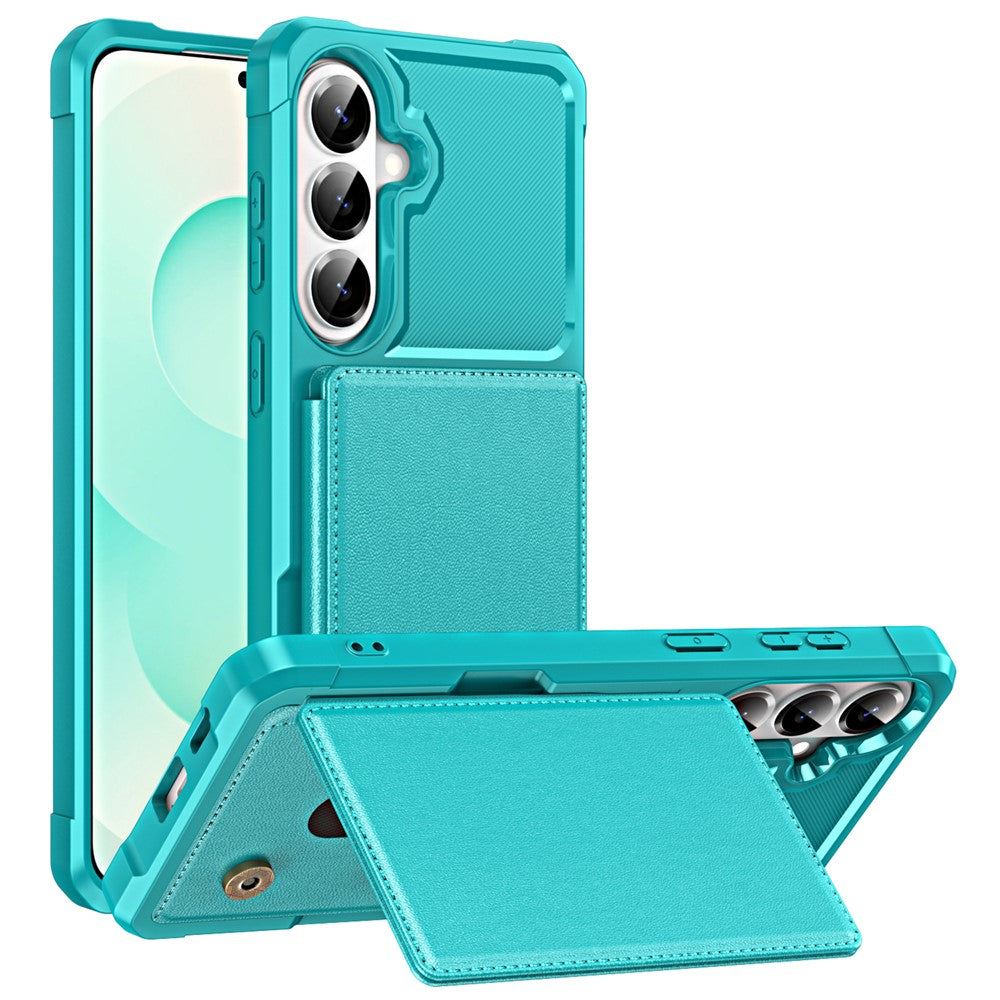 For Samsung Galaxy A27 5G Case Card Slot Kickstand Leather + TPU Reinforced Corner Phone Cover