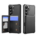 For Samsung Galaxy S26 FE Case Card Slot Kickstand Leather + TPU Reinforced Corner Phone Cover