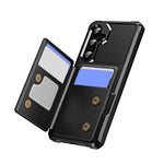 For Samsung Galaxy S26 FE Case Card Slot Kickstand Leather + TPU Reinforced Corner Phone Cover