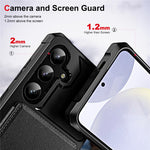 For Samsung Galaxy S26 FE Case Card Slot Kickstand Leather + TPU Reinforced Corner Phone Cover