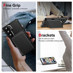 For Samsung Galaxy S26 FE Case Card Slot Kickstand Leather + TPU Reinforced Corner Phone Cover