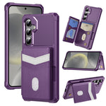 For Samsung Galaxy S26 FE Case RFID Blocking Card Slot Kickstand Leather + TPU Phone Cover