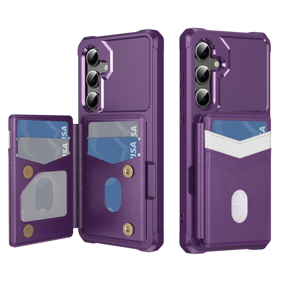 For Samsung Galaxy S26 FE Case RFID Blocking Card Slot Kickstand Leather + TPU Phone Cover