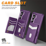 For Samsung Galaxy S26 FE Case RFID Blocking Card Slot Kickstand Leather + TPU Phone Cover