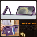 For Samsung Galaxy S26 FE Case RFID Blocking Card Slot Kickstand Leather + TPU Phone Cover
