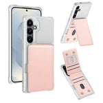 Samsung Galaxy S26 FE Skal Vertikalt Flip Kortplats Stativ Läder + TPU Mobilskal