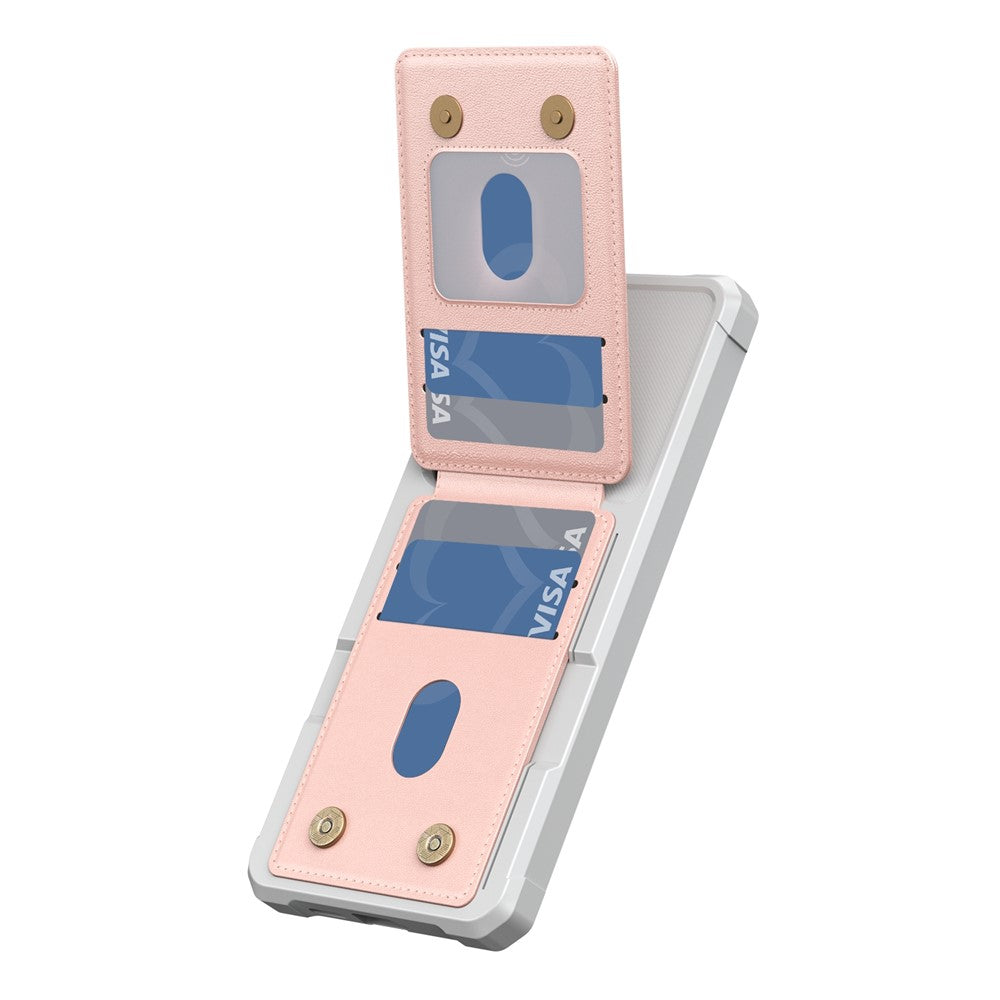 Samsung Galaxy S26 FE Skal Vertikalt Flip Kortplats Stativ Läder + TPU Mobilskal