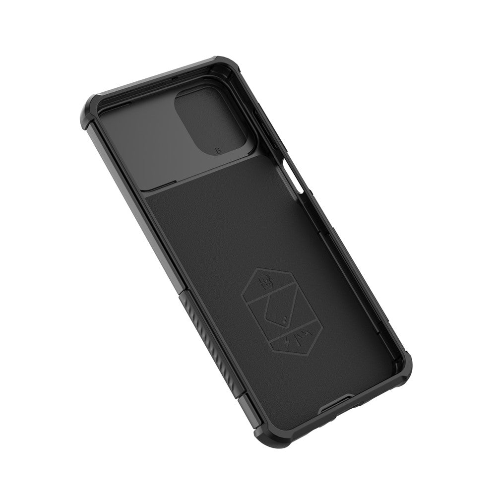 Samsung Galaxy A07 4G / A07s 4G / A07 5G / A08 4G / A08 5G-etui i PC + TPU med stativ, mobilbeskyttelse og linsebeskyttelse