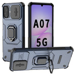 Samsung Galaxy A07 4G / A07s 4G / A07 5G / A08 4G / A08 5G-etui i PC + TPU med stativ, mobilbeskyttelse og linsebeskyttelse