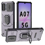 Til Samsung Galaxy A07 4G / Galaxy A07 5G / Galaxy A08 4G / Galaxy A08 5G Cover PC + TPU Kickstand Telefonbeskytter med Linsecover