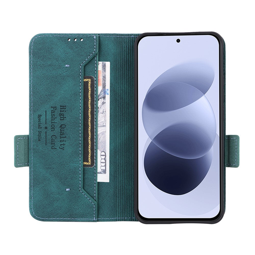 Phone Case For Xiaomi Redmi Note 17 4G (Global) / Note 17 5G (Global) / Note 17 (India / China) 5G Leather Wallet Flip Phone Cover with Hardware Decor