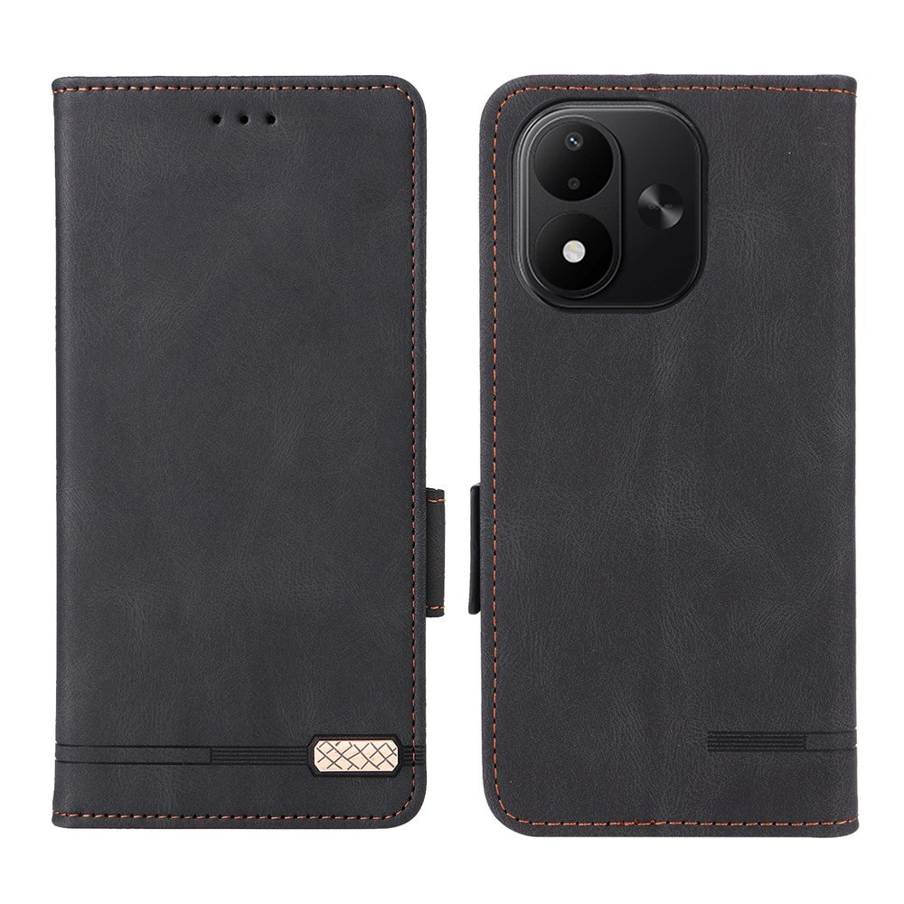 Phone Case For Xiaomi Redmi Note 17 4G (Global) / Note 17 5G (Global) / Note 17 (India / China) 5G Leather Wallet Flip Phone Cover with Hardware Decor