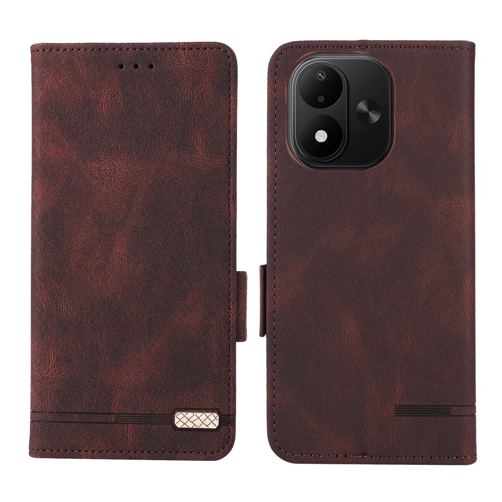 Phone Case For Xiaomi Redmi Note 17 4G (Global) / Note 17 5G (Global) / Note 17 (India / China) 5G Leather Wallet Flip Phone Cover with Hardware Decor