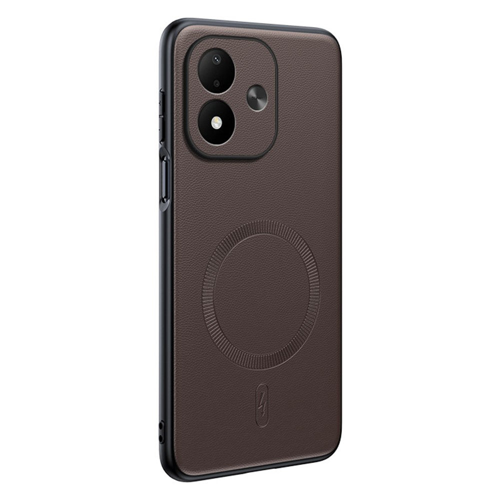 For Xiaomi Redmi Note 17 4G (Global) / Note 17 5G (Global) / Note 17 (India / China) 5G Magnetic Case Leather Coated TPU + PC Phone Cover