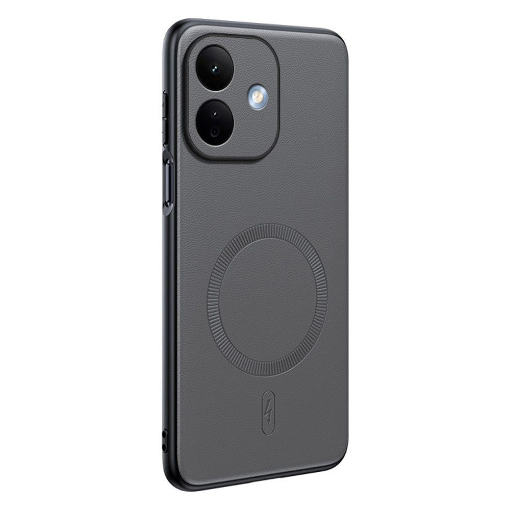 For Xiaomi Redmi Note 17 Pro 5G Magnetic Case Leather Coated TPU + PC Phone Cover