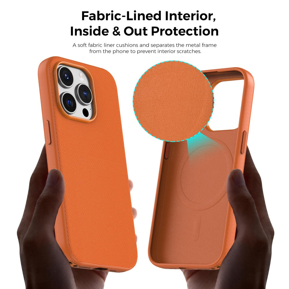 For iPhone 13 Pro Magnetic Case Tech Fabric Coated TPU + PC Anti-Drop Phone Cover