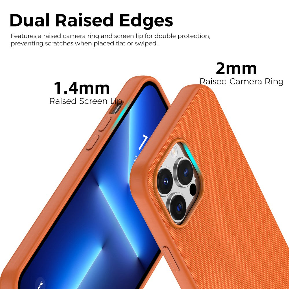Magnetiskt skal för iPhone 13 Pro Max, tekniskt tygbelagt TPU + PC, fallskyddande mobilskal