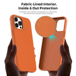 For iPhone 13 Pro Max Magnetic Case Tech Fabric Coated TPU + PC Anti-Drop Phone Cover