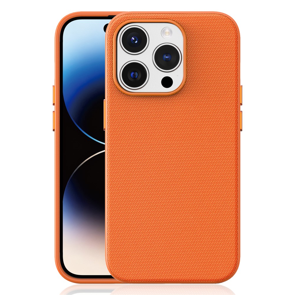 For iPhone 14 Pro Magnetic Case Tech Fabric Coated TPU + PC Anti-Drop Phone Cover