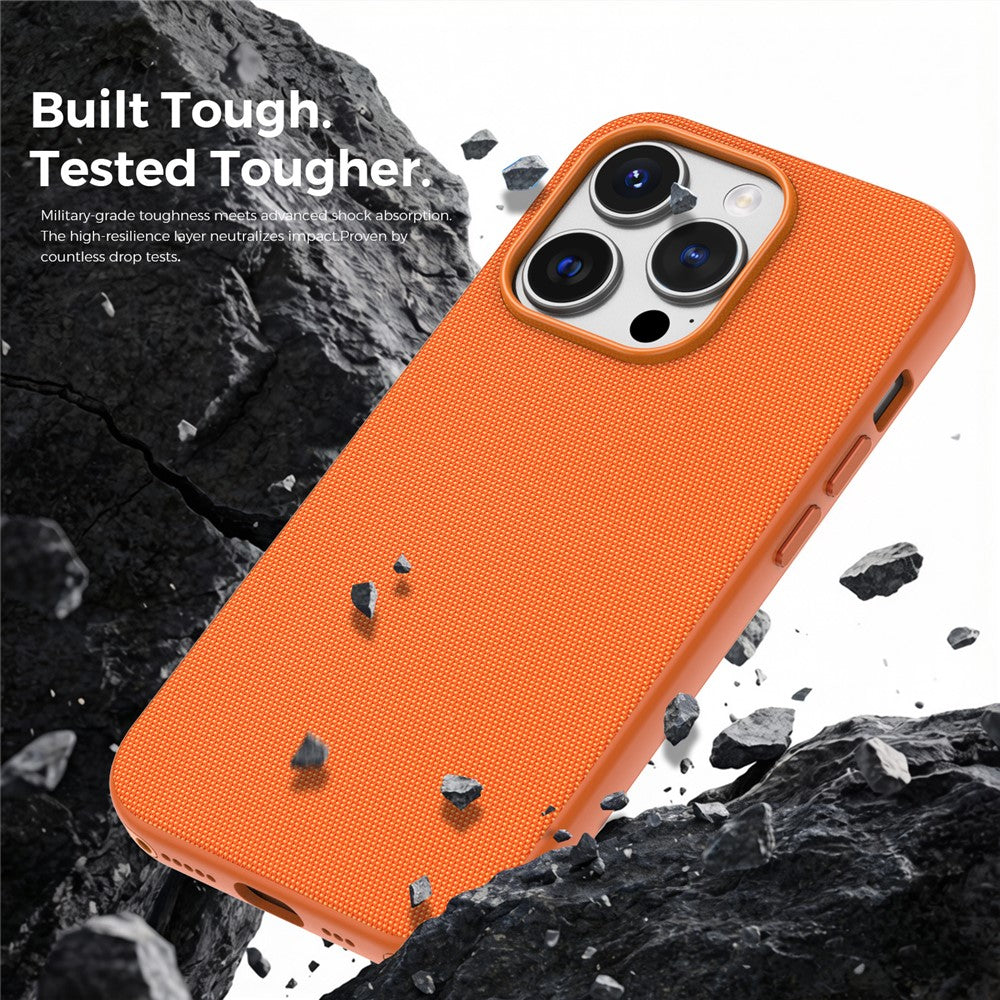 For iPhone 14 Pro Magnetic Case Tech Fabric Coated TPU + PC Anti-Drop Phone Cover
