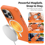For iPhone 14 Pro Magnetic Case Tech Fabric Coated TPU + PC Anti-Drop Phone Cover