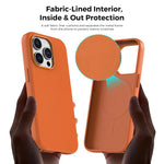 For iPhone 14 Pro Magnetic Case Tech Fabric Coated TPU + PC Anti-Drop Phone Cover