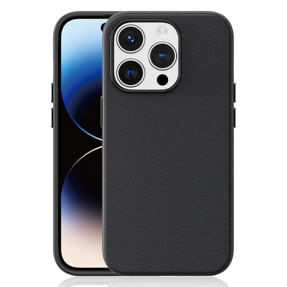 For iPhone 14 Pro Magnetic Case Tech Fabric Coated TPU + PC Anti-Drop Phone Cover