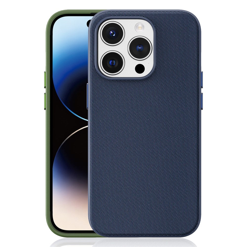 For iPhone 14 Pro Magnetic Case Tech Fabric Coated TPU + PC Anti-Drop Phone Cover