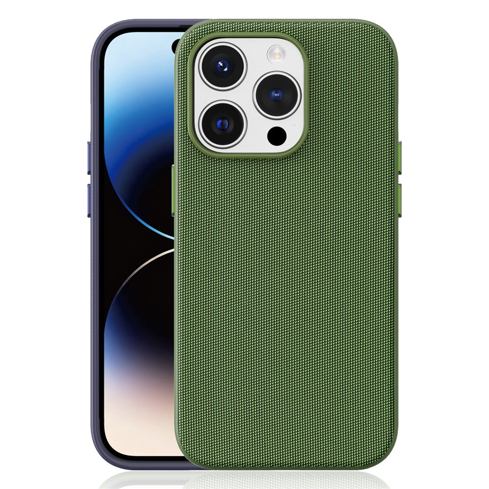 For iPhone 14 Pro Magnetic Case Tech Fabric Coated TPU + PC Anti-Drop Phone Cover