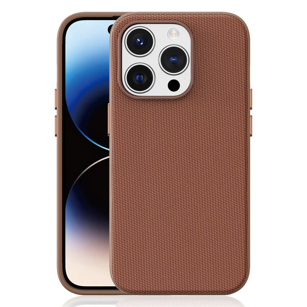 For iPhone 14 Pro Magnetic Case Tech Fabric Coated TPU + PC Anti-Drop Phone Cover