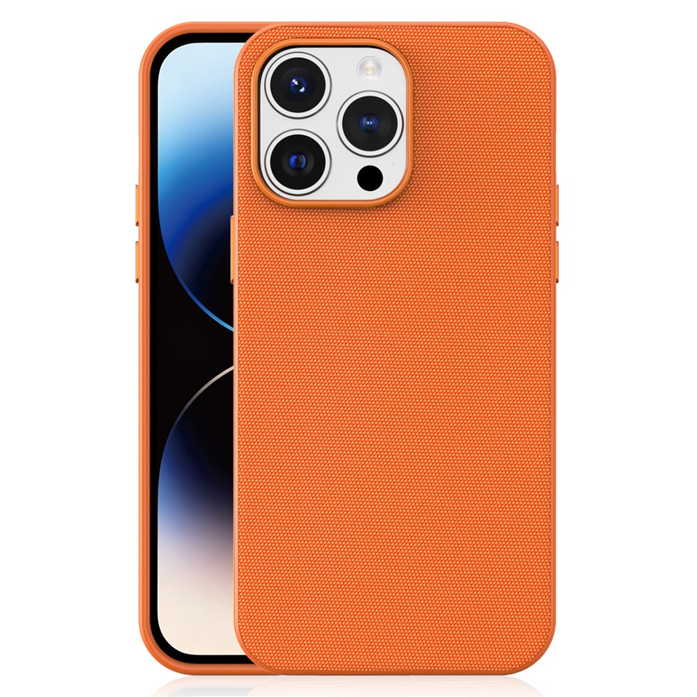 For iPhone 14 Pro Max Magnetic Case Tech Fabric Coated TPU + PC Anti-Drop Phone Cover
