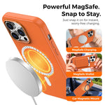 For iPhone 14 Pro Max Magnetic Case Tech Fabric Coated TPU + PC Anti-Drop Phone Cover