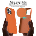 For iPhone 14 Pro Max Magnetic Case Tech Fabric Coated TPU + PC Anti-Drop Phone Cover