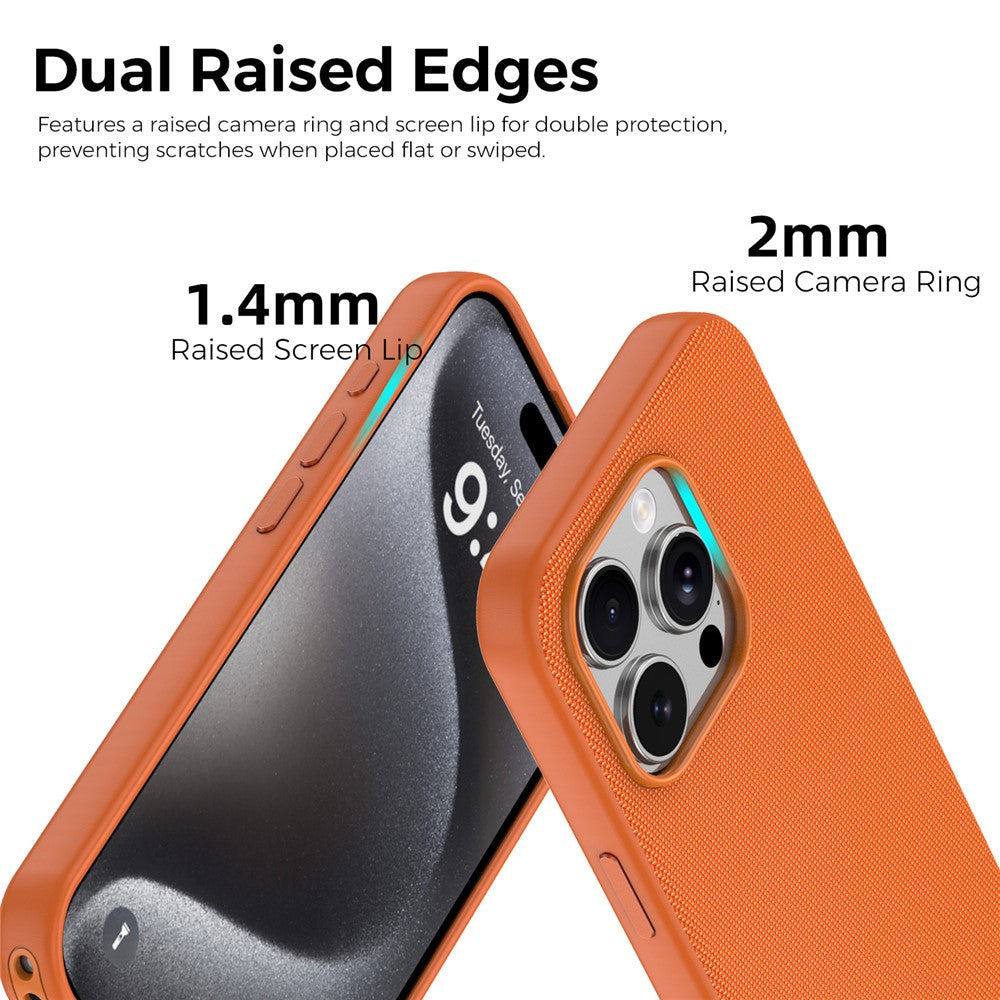 Til iPhone 15 Pro Magnetisk Cover Tech Stofbelagt TPU + PC Anti-Drop Telefoncover