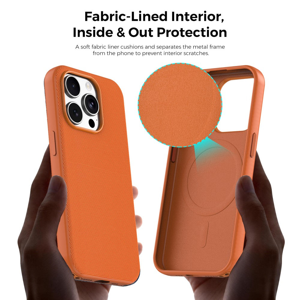 Til iPhone 15 Pro Magnetisk Cover Tech Stofbelagt TPU + PC Anti-Drop Telefoncover
