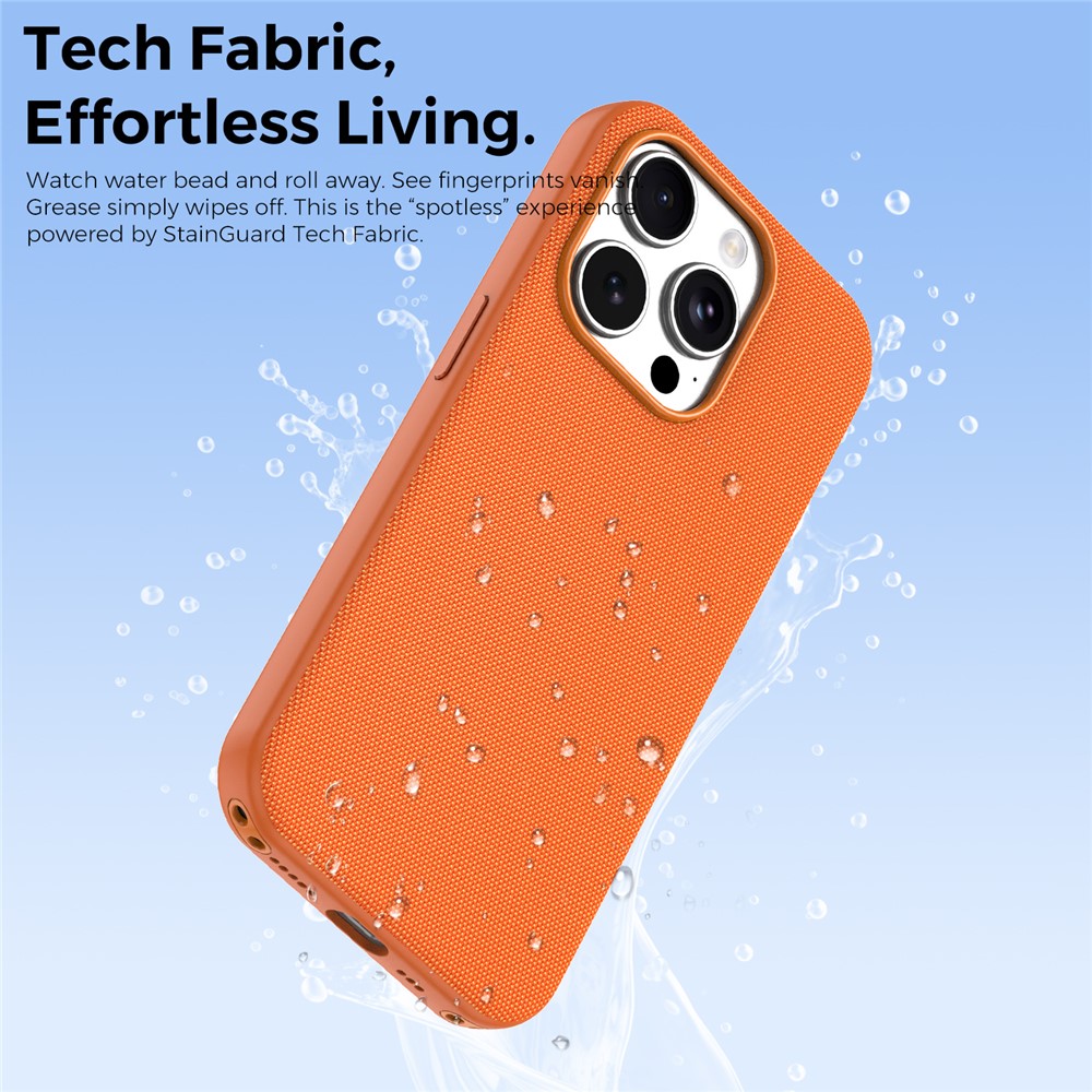 Til iPhone 15 Pro Magnetisk Cover Tech Stofbelagt TPU + PC Anti-Drop Telefoncover