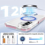 Magnetisk Samsung Galaxy A37 5G / A36 5G / A27 5G TPU + akryl-skal med airbag, stødsikker, skridsikker farvestribe - hvid