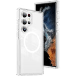 Samsung Galaxy S23 Ultra Magnetiskt Skal TPU + Akryl Airbag Stötsäkert Halkfritt Färgremsa mobilskal