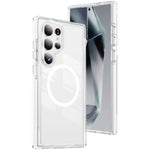 Samsung Galaxy S24 Ultra magnetisk TPU + akrylcover med airbag, stødsikker og skridsikker farvestribe