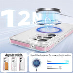 Samsung Galaxy S25 Ultra Magnetiskt Skal TPU + Akryl Airbag Stötsäkert Halkfritt Färgremsa mobilskal