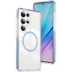 Samsung Galaxy S25 Ultra Magnetiskt Skal TPU + Akryl Airbag Stötsäkert Halkfritt Färgremsa mobilskal