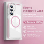 Samsung Galaxy S26+ Magnetiskt Skal TPU + Akryl Airbag Stötsäkert Halkfritt Färgremsa mobilskal