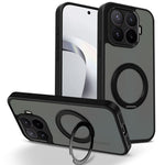 For Xiaomi 15T Pro Case Rotating Magnetic Kickstand Frosted Matte PC + TPU Shockproof Phone Cover
