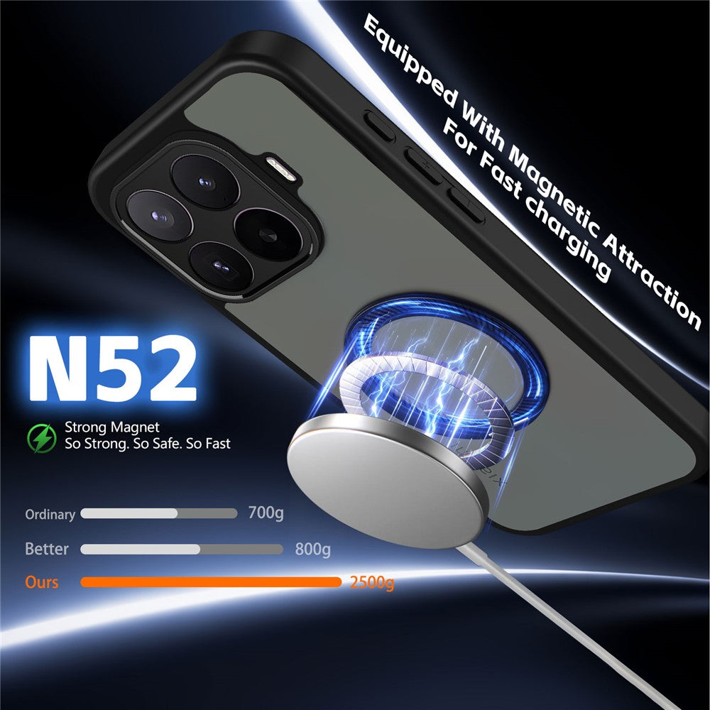 For Xiaomi 15T Pro Case Rotating Magnetic Kickstand Frosted Matte PC + TPU Shockproof Phone Cover