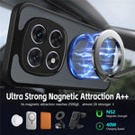 Phone Case For Xiaomi Redmi Note 14 Pro 4G / Note 14 Pro 5G / Poco X7 5G Rotating Magnetic Kickstand Frosted Matte PC + TPU Shockproof Cover