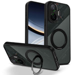 For Xiaomi Redmi Turbo 4 Pro 5G / Poco F7 5G Case Rotating Magnetic Kickstand Frosted Matte PC + TPU Shockproof Phone Cover